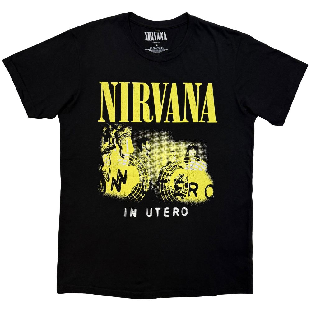 Nirvana - In Utero Band Photo Mens Tshirt - Black